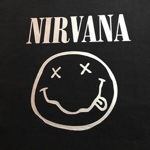 NEW Nirvana Smiley Rock Band Graphic Tee T-shirt Unisex Top